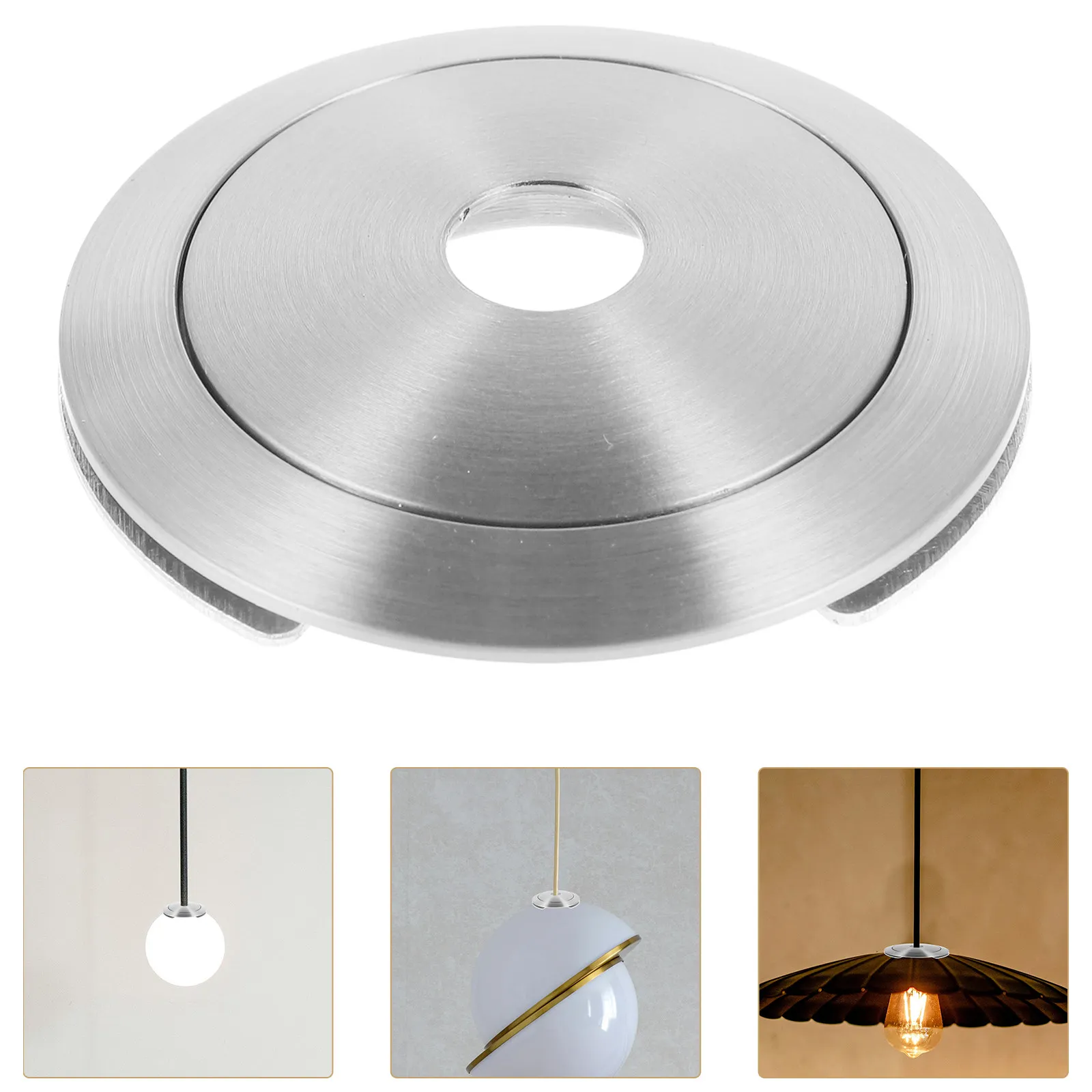 1Set Premium Aluminum Shade Fixing Ring Compatible with Most Glass Lampshades Quick Install Anti-Drop Lamp Cover Mounting Ring