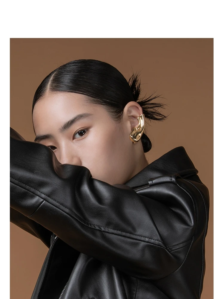 Punk Vintage Half Ear Contour Metal Ear Clip Stud Earrings For Women girls Ear Bones Clip Fashion Earring Jewelry Gift