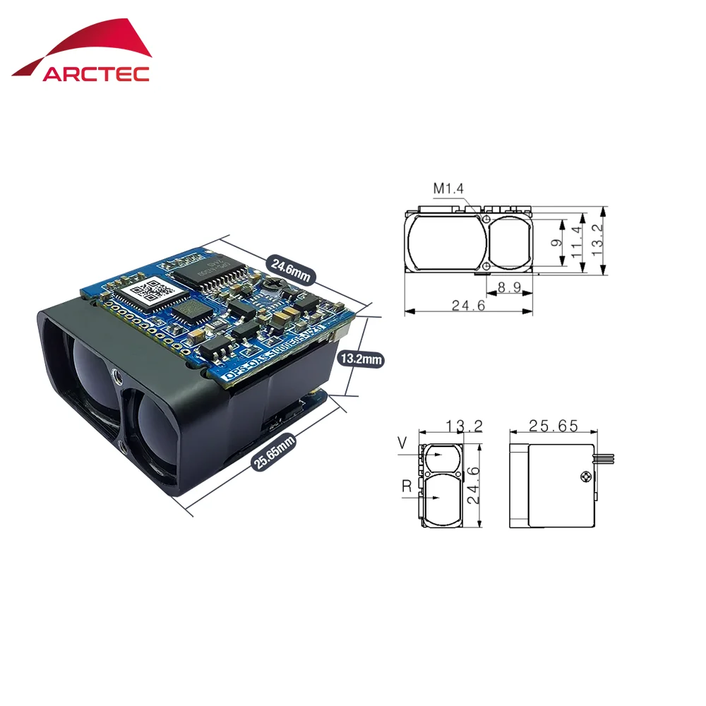1500m High Precision 905nm Laser Distance Sensor Module Accurate Range Finder Module	for Industrial Measurement