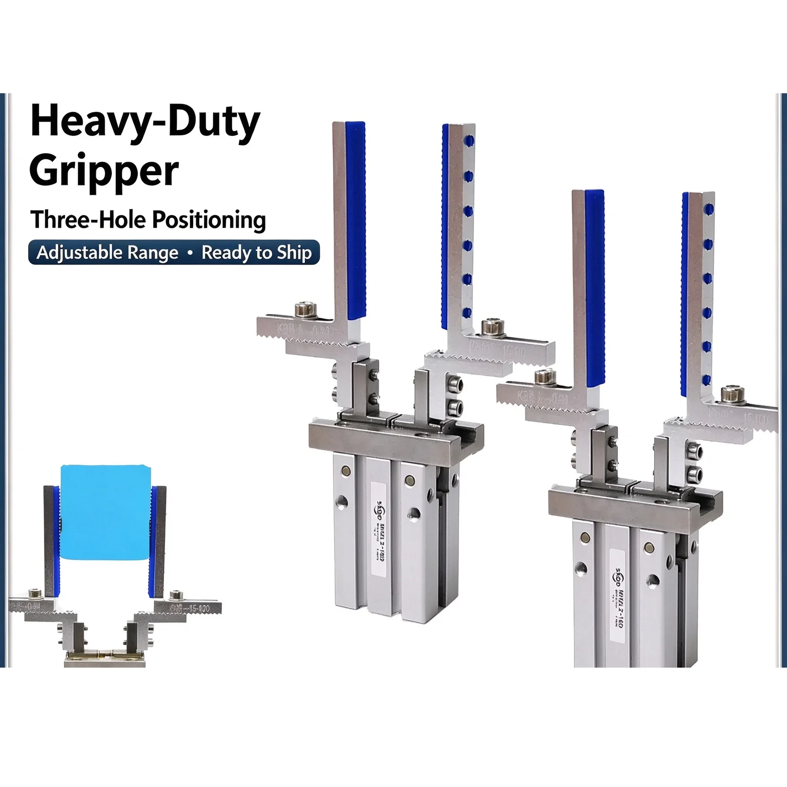MHZL2-16D Adjustable Finger Cylinder Parallel Clamp Manipulator Extended Opening Chuck for Precision Positioning