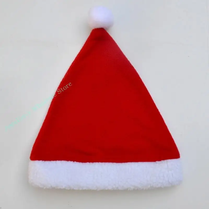 R7uf Kids Caps Christmas Babbo Natale con brim bianco per festa Natale Capodanno