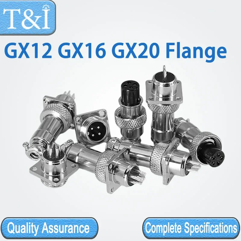 

5/10Sets GX12 GX16 GX20-2/3/4/5/6/7/8/9/10/12/14/15Pin Electronic Connection Aviation Automobile Flange Docking Connector