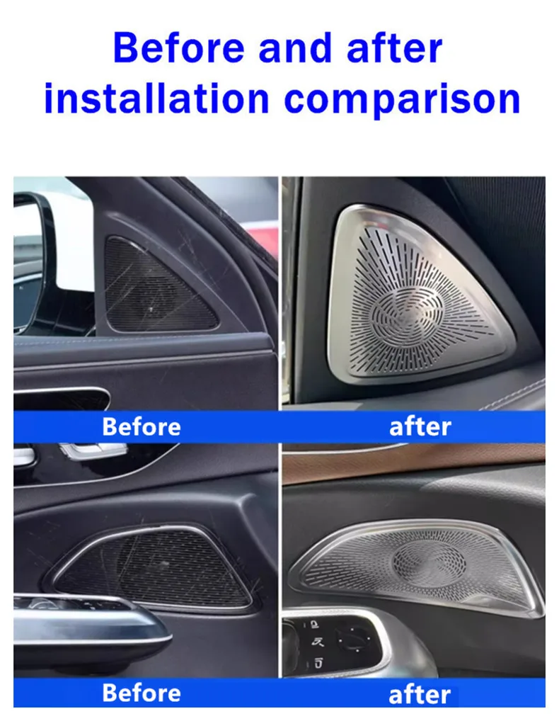 Auto Hupe Abdeckung Tür Horn Schutzhülle Dashboard Horn Abdeckung A-Säule Horn Abdeckung Für Mercedes Benz E Klasse W214 2024-2025 – Detail 2