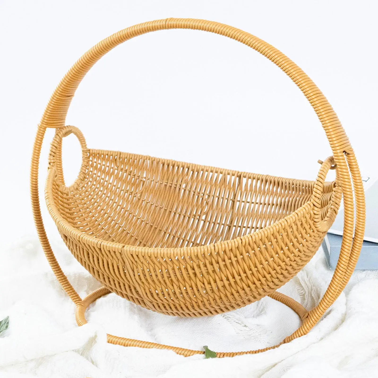 PP Material Snack Bread Fruit Basket for Kitchen Counter 9.4x10.6x11.8inch