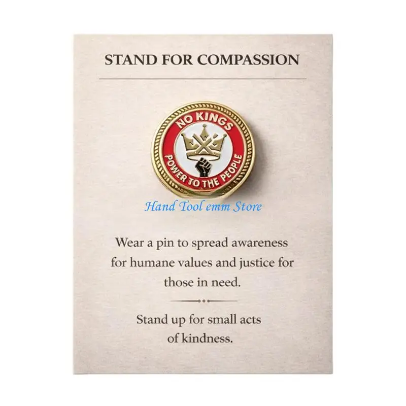 

H37F Versatile Sympathy Badge High End Metal Finish Brooch Badge Pin Perfect For Card Label And Fashion Accessories