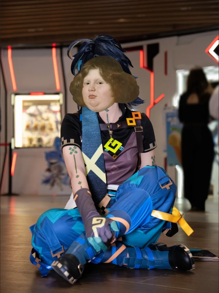 Genshin Impact Kinich Varesa Xilonen, accesorios de Cosplay, tatuaje trasero, pegatina de tatuaje temporal, tatuaje falso impermeable para niña y niño