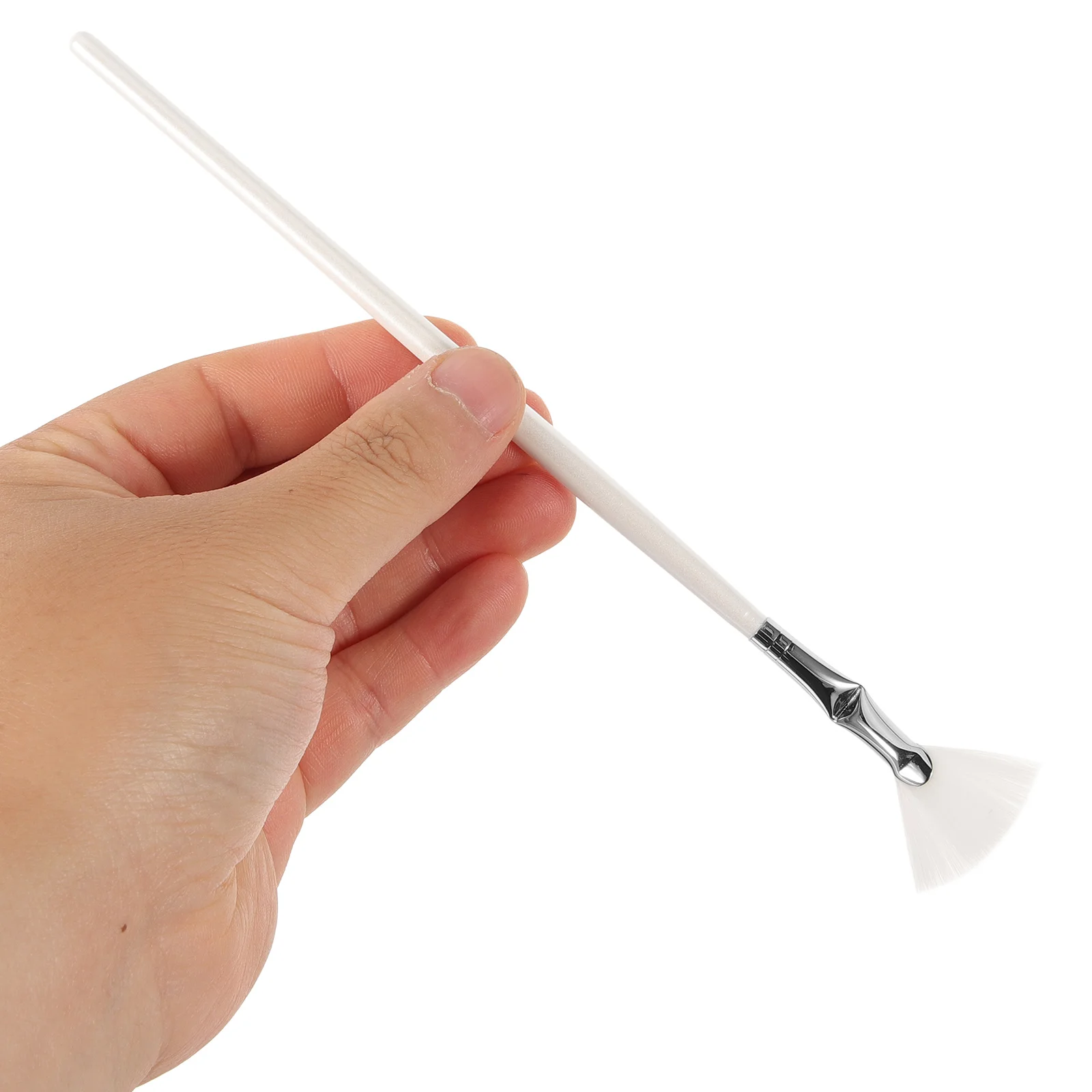 2Pcs Fan Lash Brush Mascara Eyelash Applicator Curved Eyebrow Makeup Tools Portable Lightweight for Travel Lower Lash Line