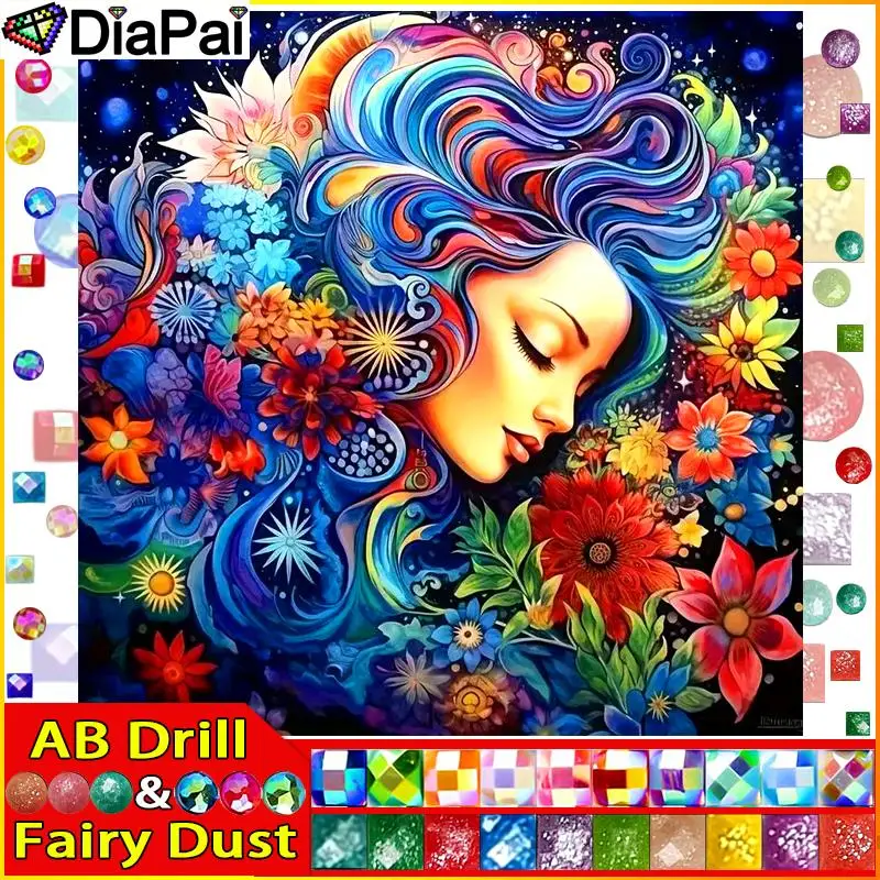 DIAPAI Fairy Dust AB Diamond Painting Full Square/Round Drill 5D DIY 