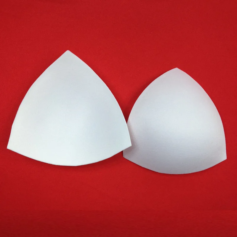 1Pair/Lot Women Intimates Accessories Triangle Sponge Swimsuit Breast Push Up Pads Chest Enhancers White Thin Bra Foam Insert