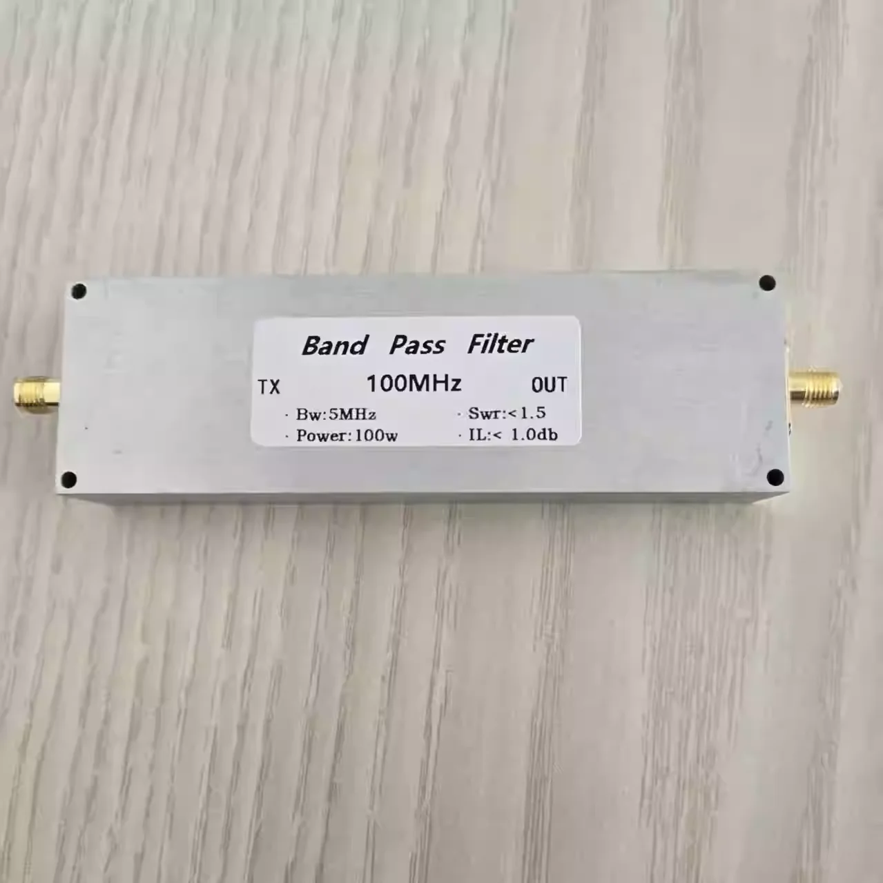 100MHz bandpass filter BPF 100W SMA Mother Seat