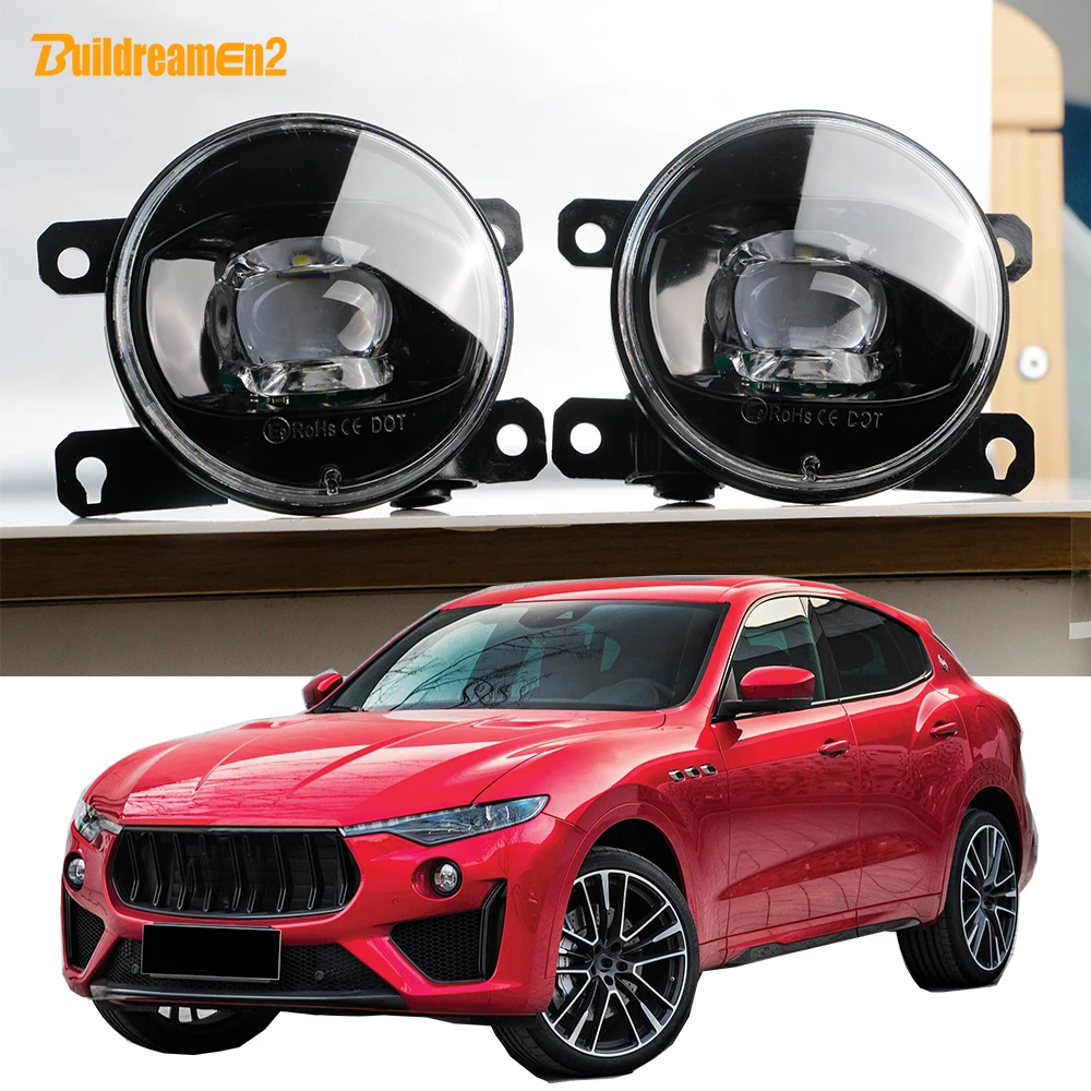 2 X H11 Fog Light Upgrade Car Front LED Lens Fog Lamp 30W 8000LM For Maserati Levante 2016 2017 2018 2019 2020 2021 2022 2023