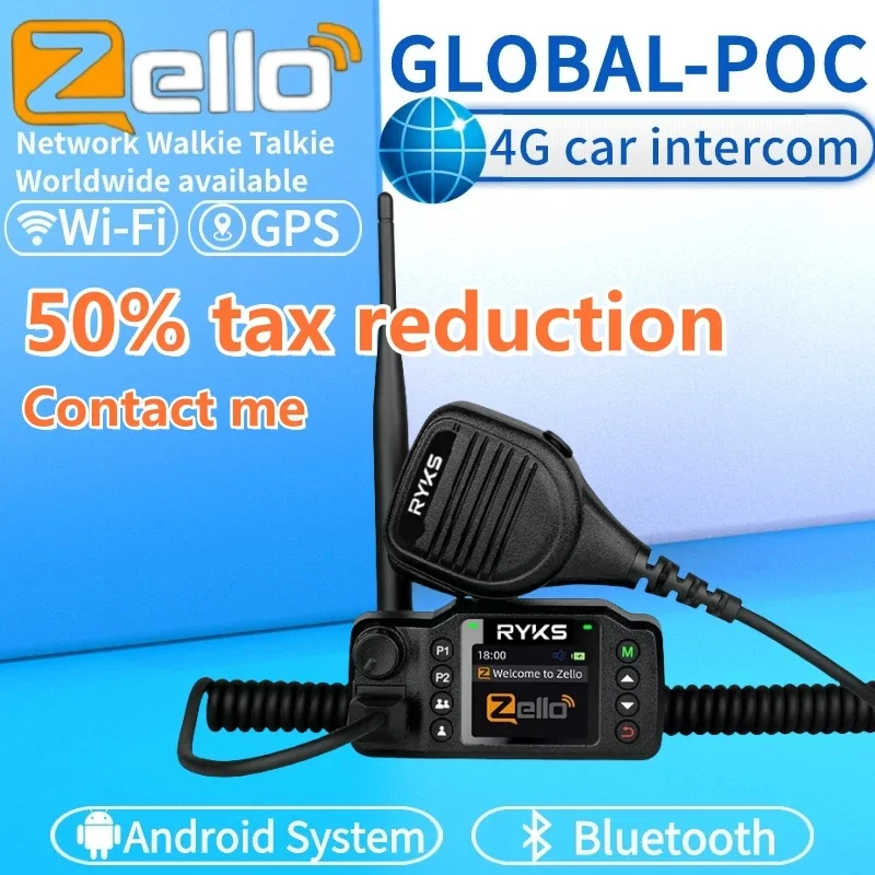 Zello 4G Full Band radio comumicador Set Sim Card Zello Network Rad Ham Walkie Talkie Long Range 5000Km Pair (No Fee) Plartfrom