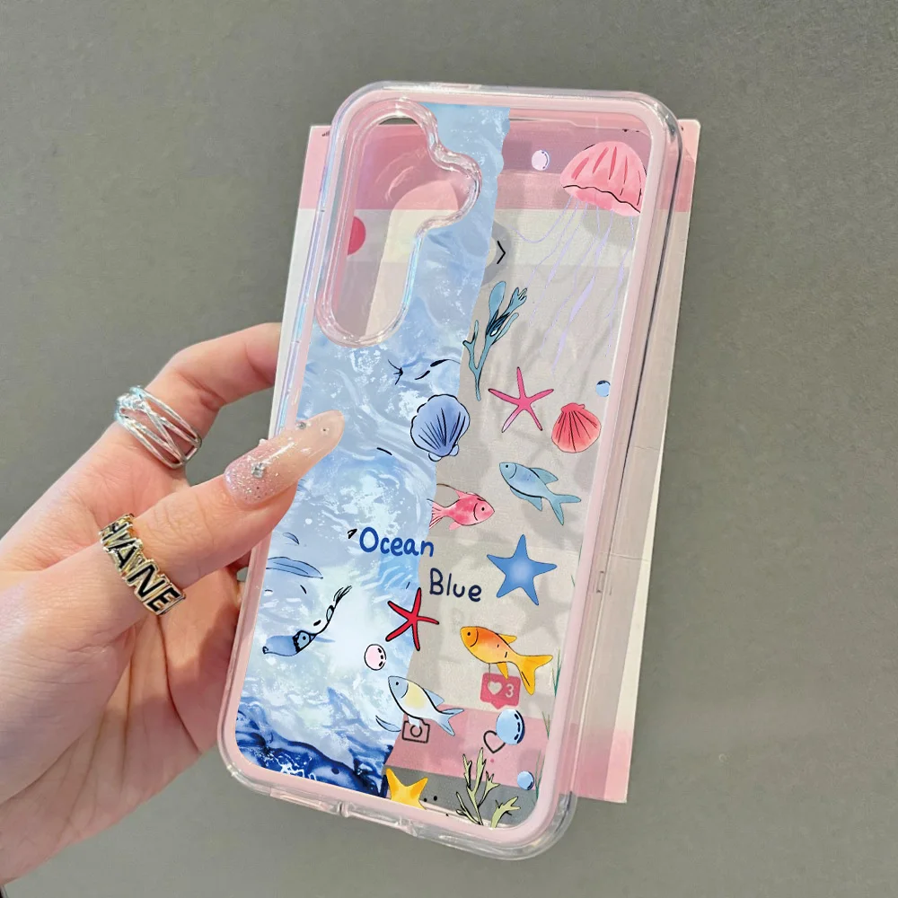 Marine Life Pattern Phone Case For Samsung A57 5G A 57 A56 5G A55 A54 A53 A37 A36 A35 A34 A17 A26 A25 A07 A06 A16 A15 Case Cover