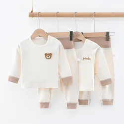 MILANCEL Baby Pajamas Set 0-2Y Spring Autumn Home Wear Top+Pants Infant Boys Underwear 2Pcs Toddler Girls Long Johns