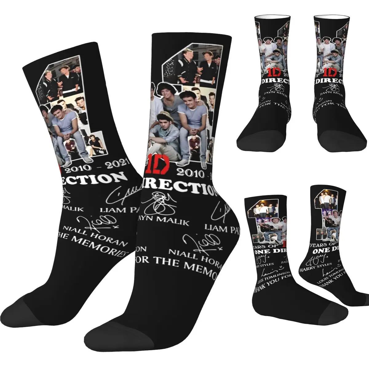 Ones Music And Directions Socks 11 Years Thank You For The Memories Socks Novelty Spring Summer Autumn Winter Middle Tube Socks