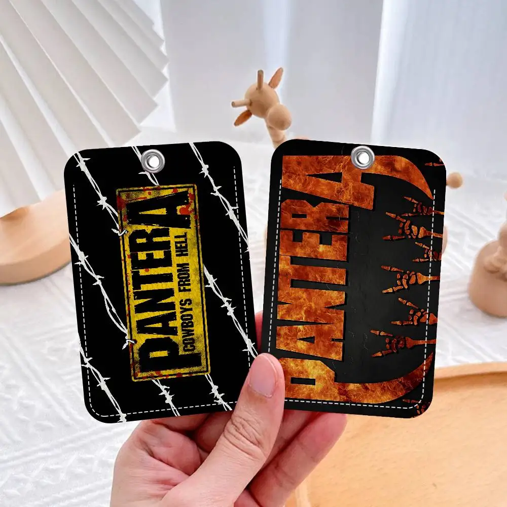 P-Pantera Badge Holder Keychain For Bank Business Work Card Holder Student Card Protective Case Bus Card