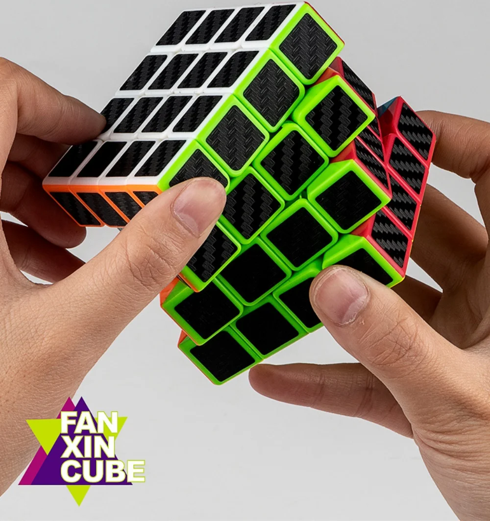 FanXin Professional Speed Magic Cube 2x2 3x3 4x4 5x5 Stickerless/Carbon Fibre Educational Toys Birthday Christmas Gifts Toys