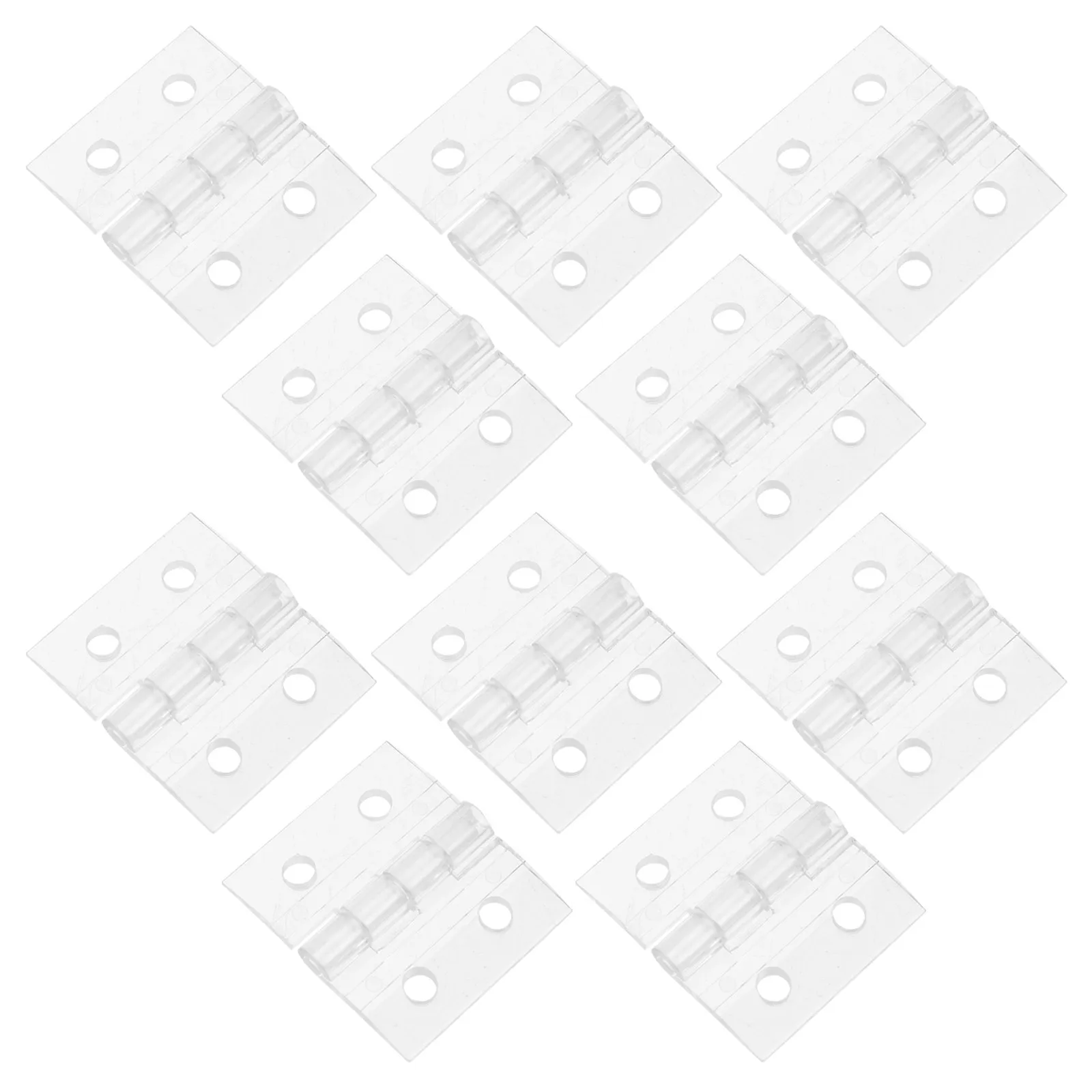 10Pcs Clear Acrylic Box Hinges for Jewelry Storage Cases Slim Design Safe Secure Closing Hinge Replacement Accessories for DIY