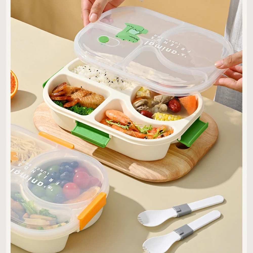 Separate Lunch Box Portable Bento Box Lunchbox Leakproof Food Container Microwave Oven Dinnerware for Kids School Adult Office