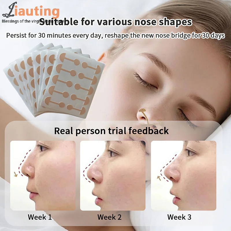 50/100 patchs rétrécissement nez aile autocollants Cosplay nez rétrécissement nez bandes rétractable mince Invisible beauté ailes nez étroit