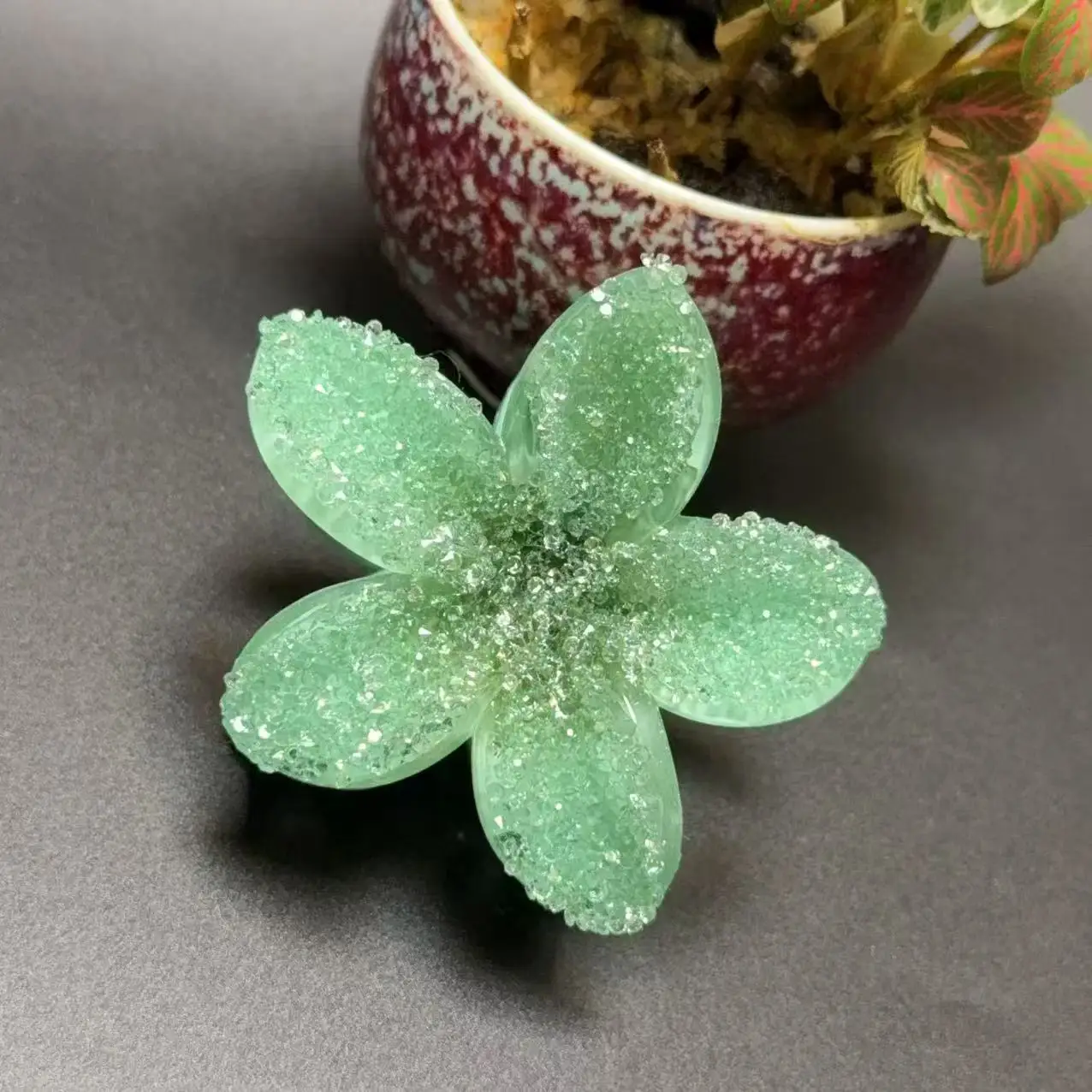 새로운 그라디언트 색상 크리스탈 계란 꽃 게 클램프 여성 소녀 패션 상어 헤어 클립 발톱 머리핀 머리 장식 액세서리 도구