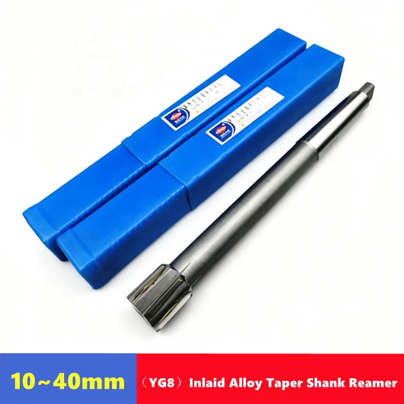 YG8 Alloy Inlaid Mohs Taper Shank Machine with a Reamer of 10-40mm, Used as a Deburring Tool for Alloy Steel Hole Expansion