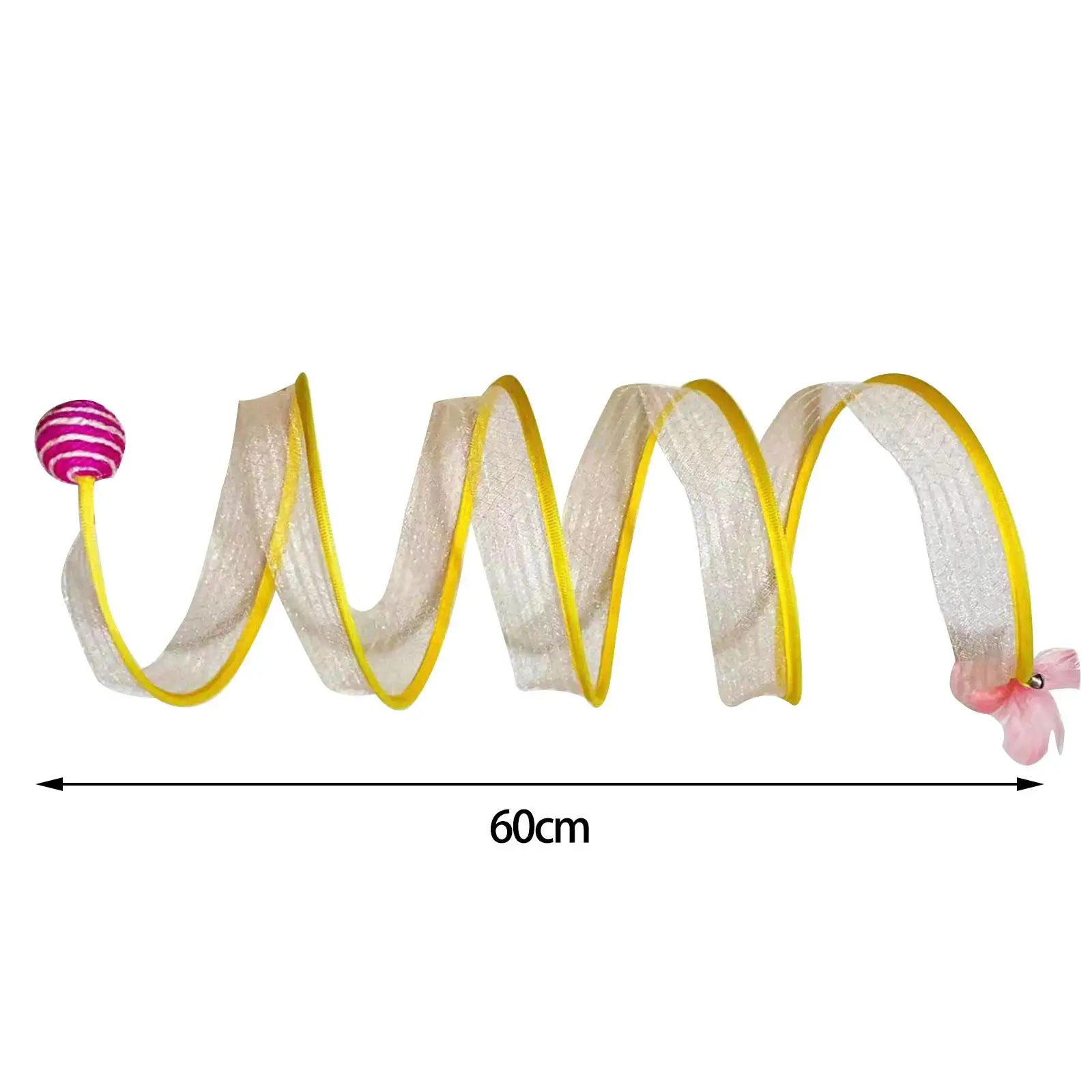 Kattentunnelspeelgoed Opvouwbaar met sisalbal Interactief speelspeelgoed voor kattendoorgang