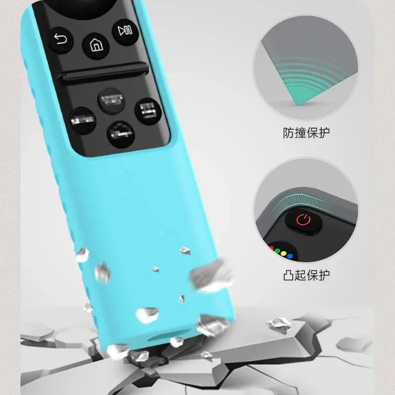 For Samsung Solar Remote Case Silicone - BN59 BN68 Shockproof Sleeve for TM-1990C 2180 Smart TV
