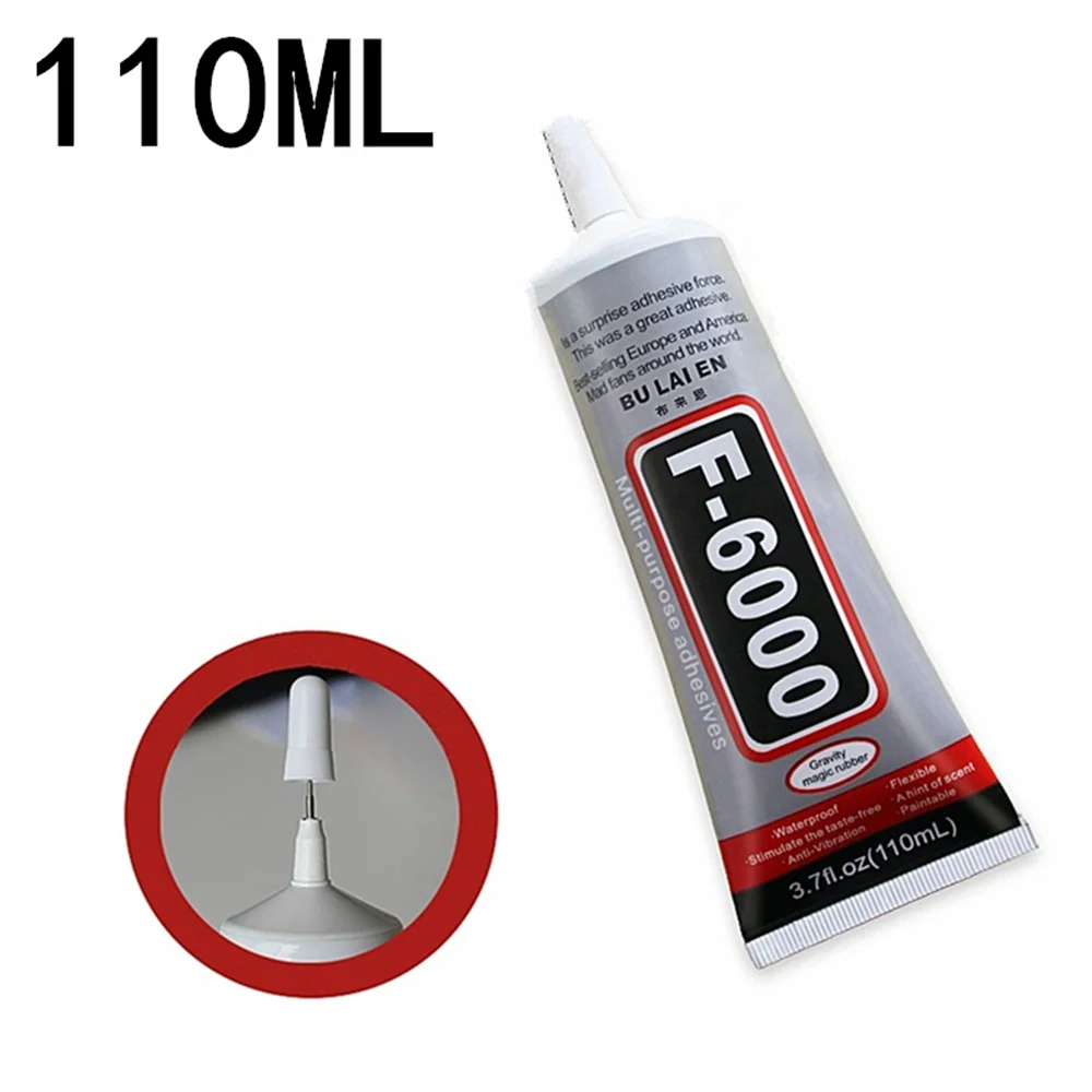 F6000 110ml Liquid Multipurpose Industrial Adhesive DIY Jewelry Crafts Rhinestone Repair Phone Screen Glass Glue Nail Gel Tool