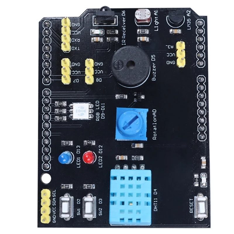 

9 in 1 Expansion Board DHT11 Humidity LM35 Temperature Receiver