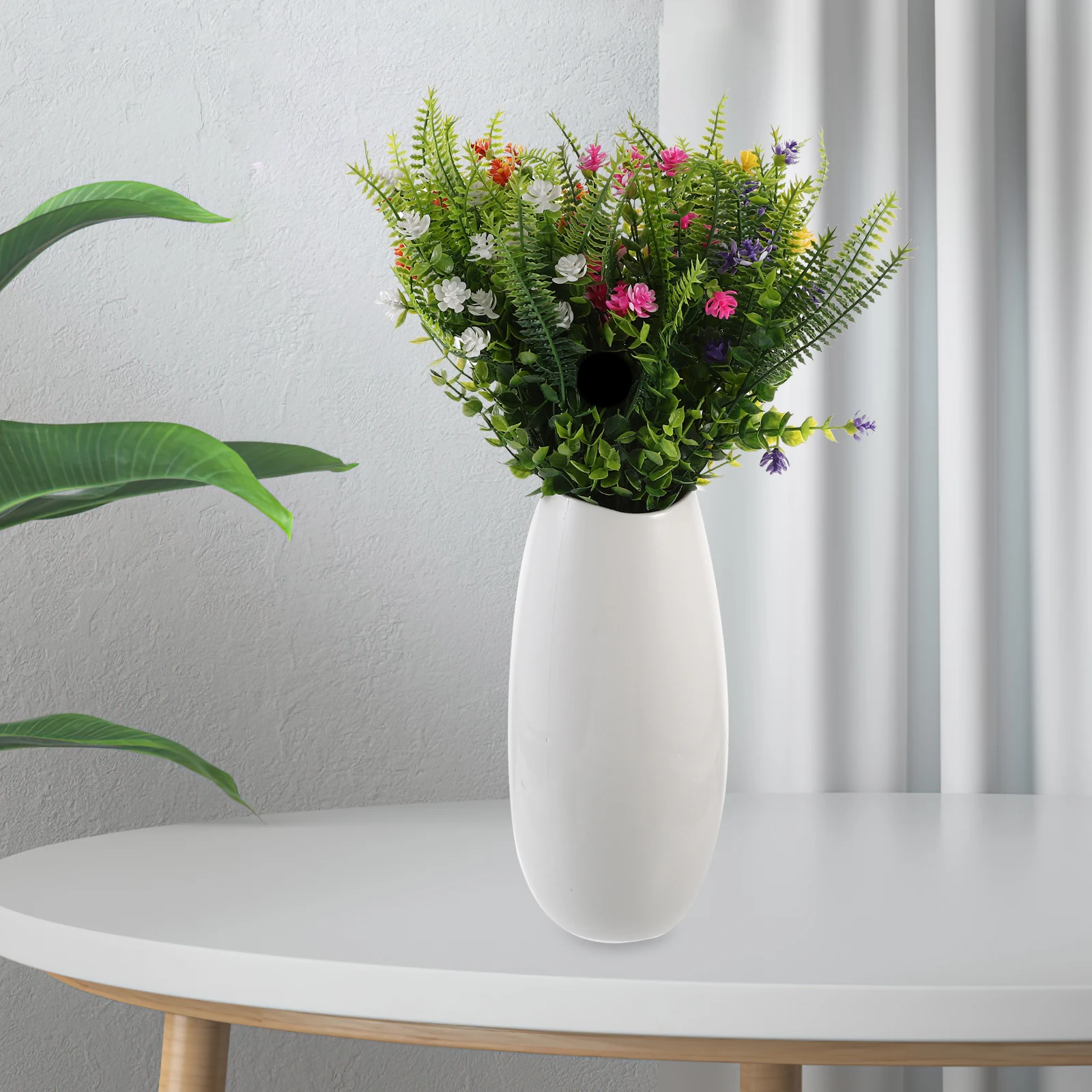 

5Pcs Realistic Artificial Flowers Faux Flowers Bouquet For Outdoor Wedding Decoration