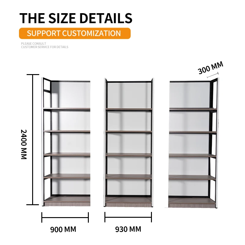 custom.Supermarket Multi-Layer Rack Stainless Steel Gondola Display Rack Supplier Grocery Store Wooden Shelves Sale