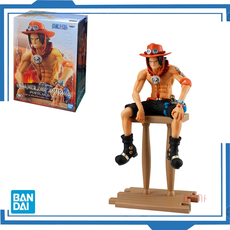 Bandai Original Banpresto Anime One Piece Grandline Journey Portgas D ACE PVC Action Figure Collectible Model Toys