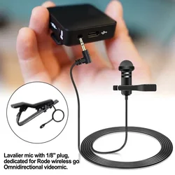 1pc Lavalier Lapel Microphone Portable Omnidirectional Condenser Mic Compatible For Shure For DJL For Go Pro Vlog Interview