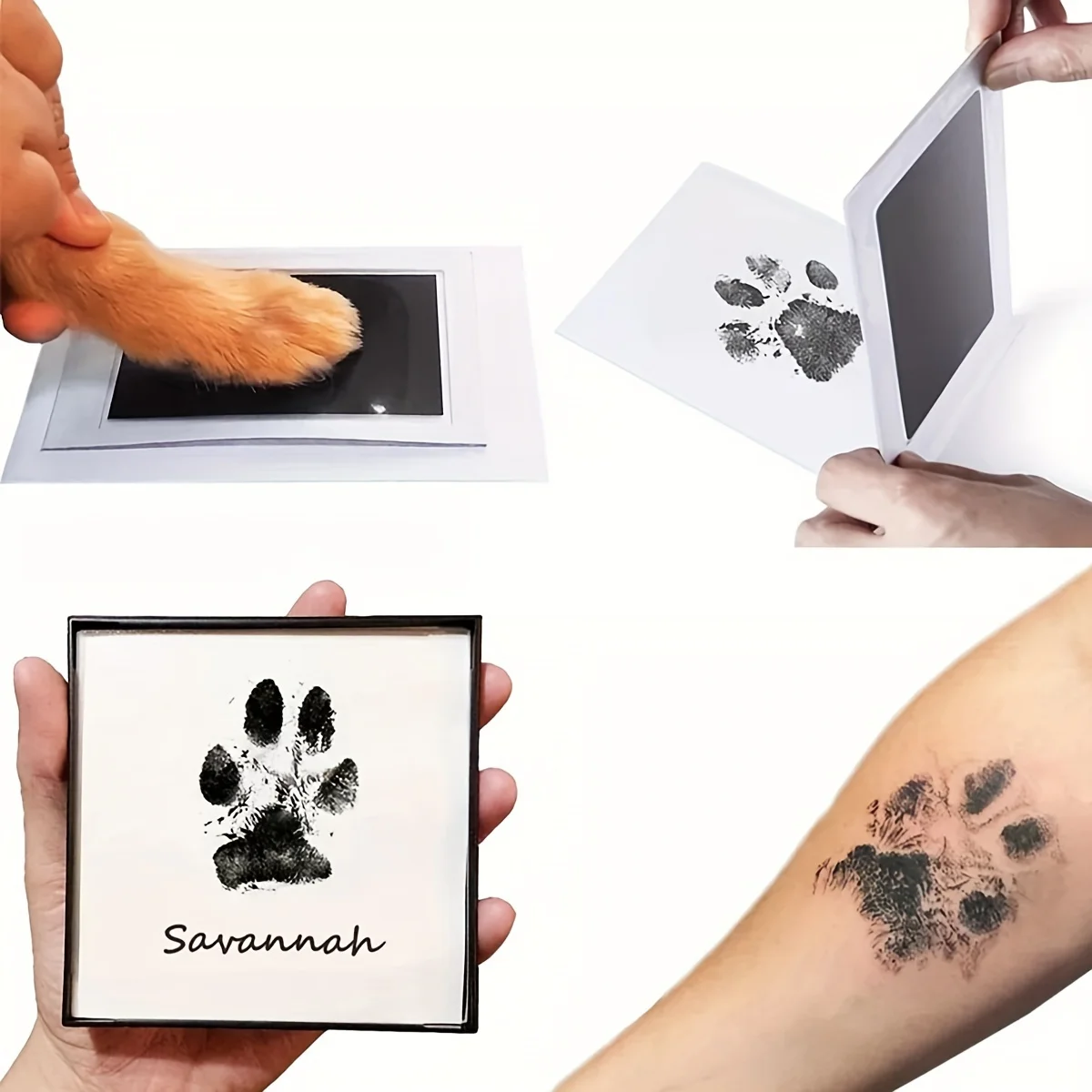 1/5set First Footprints Printing Kit of New-life & Pet Paw Souvenir Supplies for New Parents Keepsakes Memories Gifts Wash-Free