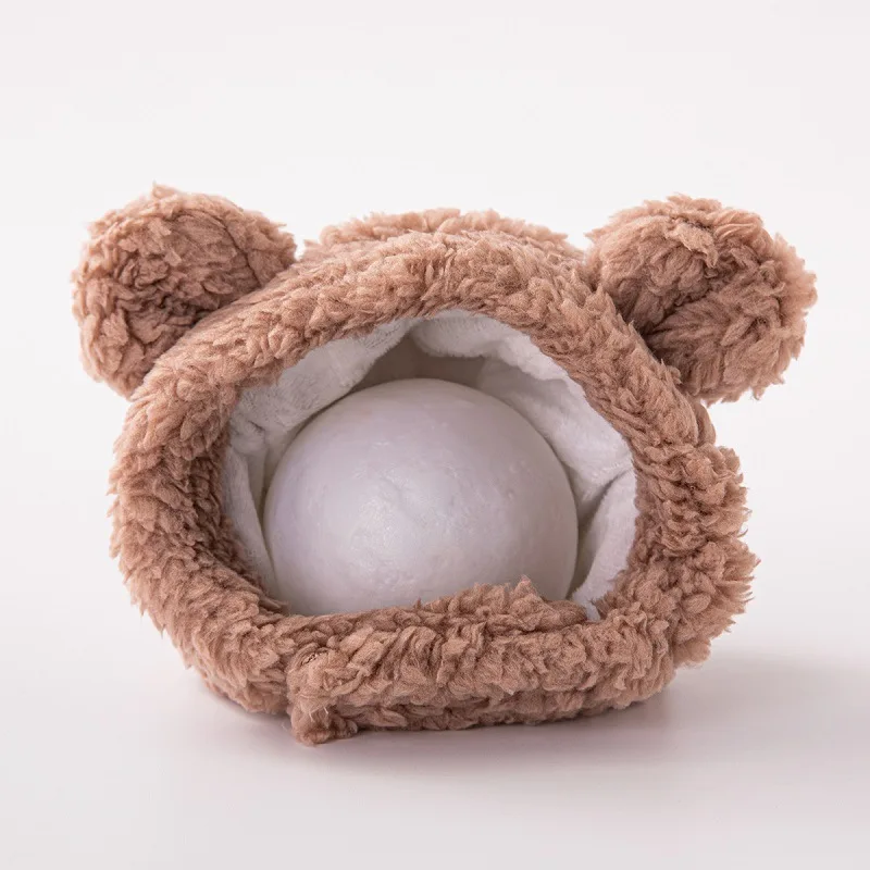 Explosive Pet Hat Bear Plush Headgear Cute Cat Dog Knitting Warm Headwear Dress Up Pet Clothes