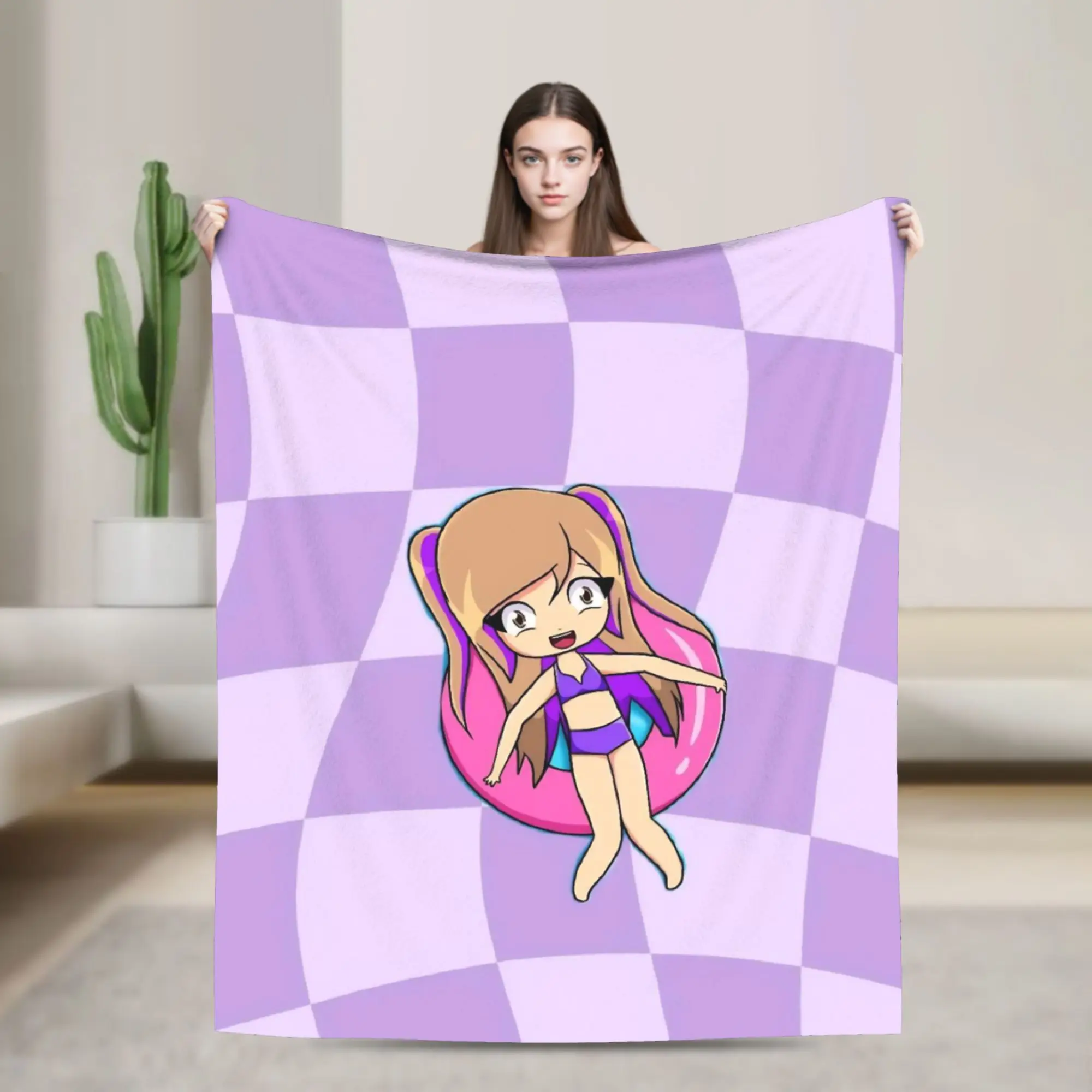 Lyna Vallejos Gamer Blanket  Fleece Funny Warm Throw Blankets for Home Restaurant All Season