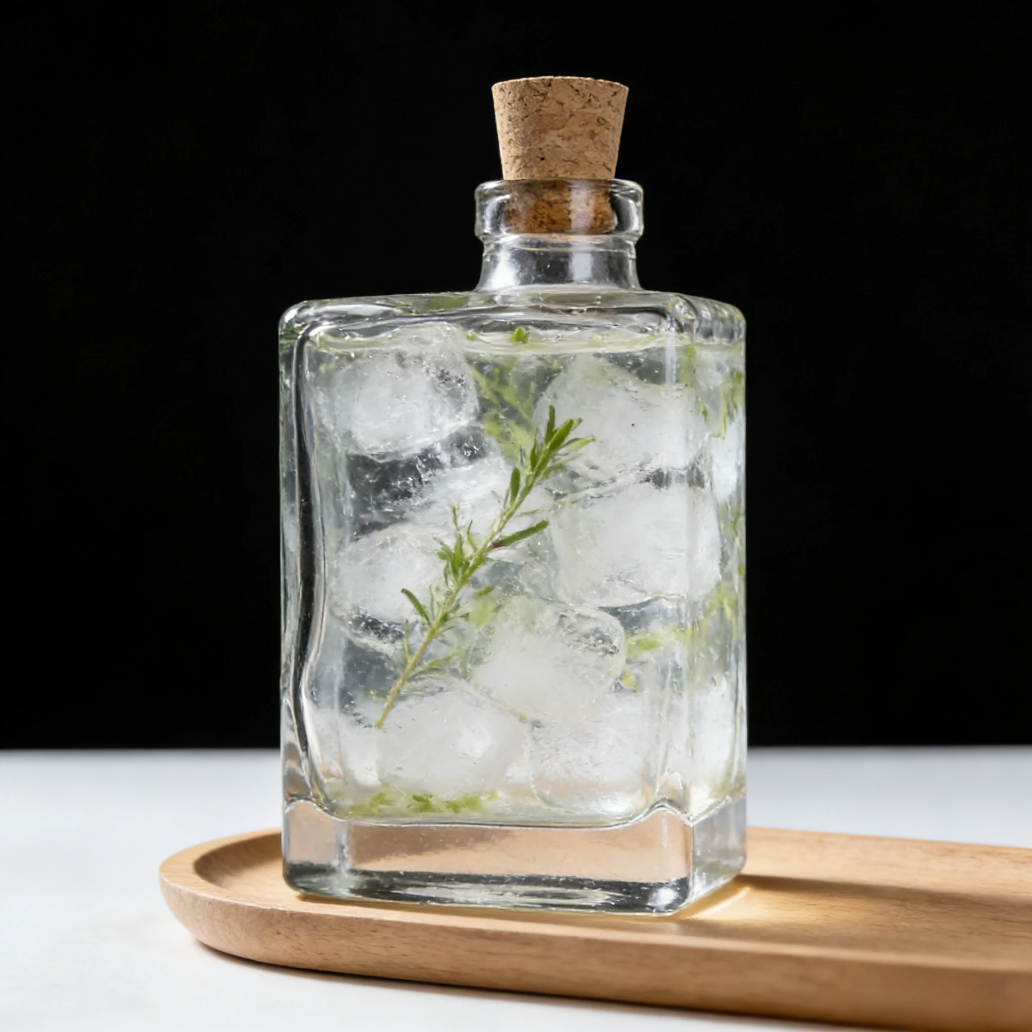 New Viral Perfume Style Beverage Bottles Wooden Stopper Milk Tea Coffee Juice Cups Creative Transparent Bottle Set for Home Use