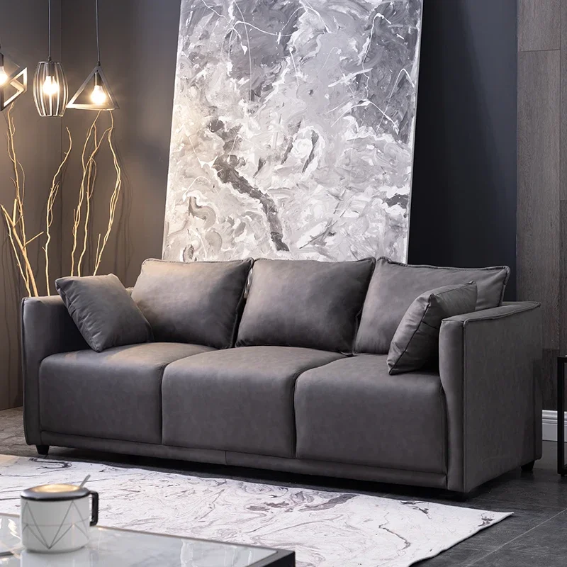 

Nordic Modern Sofas Leather Design Individual Apartment European Lazy Sofa Single Bean Bag Puffs Muebles Hogar Home Furniture