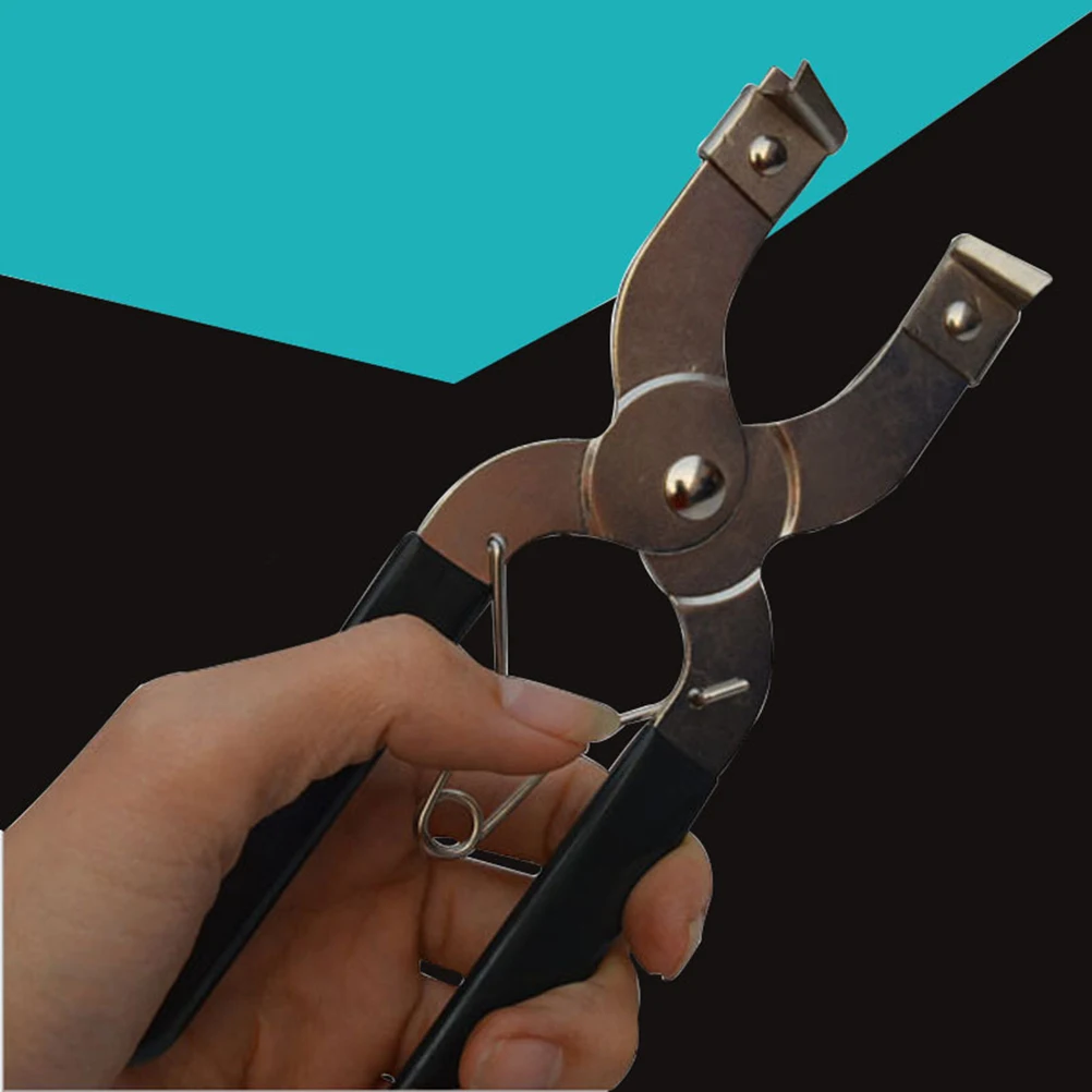 

Piston Ring Caliper Ratchet Expander Installer Remover Car Engine Repair Tool Flat Mouth Spring Steel Durable Stainless Steel
