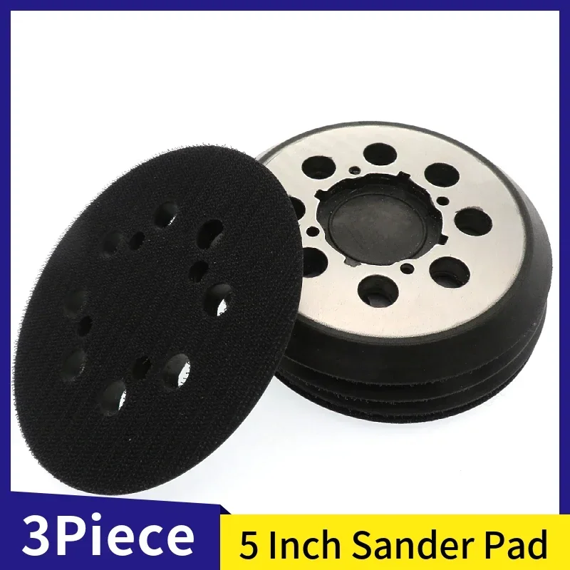 3Pcs Backing Plate 5Inch 8Hole Hook Loop Replacement Sanding Pad for DWE6421/6421K, DWE6423/6423K, DCW210B Random Orbital Sander