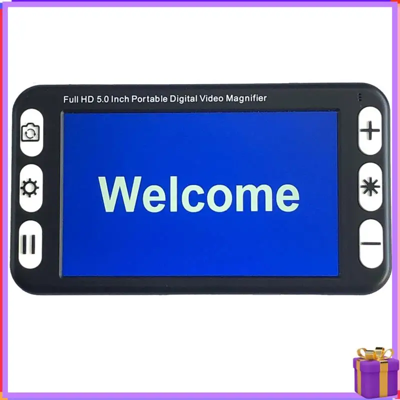 Advanced 5Inch LCD Display Portable Magnifier Low Vision Video Magnifier Electronic Reading Aid, Digital Video Magnifier EU Plug