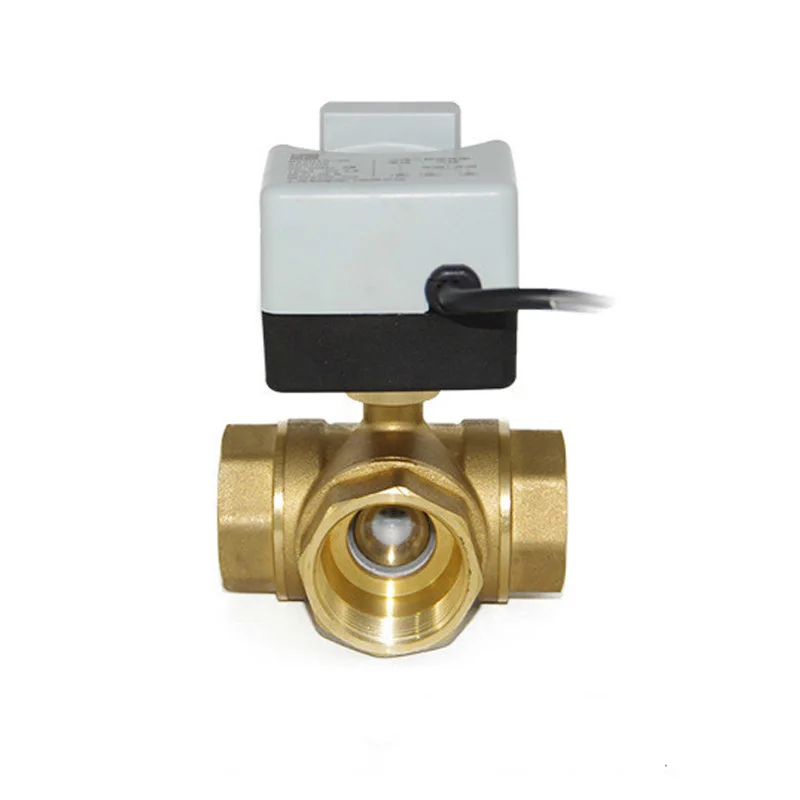 Electric water flow switch Ball 3way bouchon Valve Two-way Three-wire Two-control AC220V Internal Thread Spike hvac tools