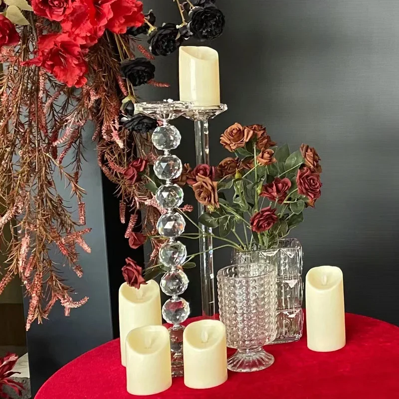 Acrylic Flower Stand Floral Ball Display Pedestal Candle Rack Wedding Decoration Table Centerpiece Holder for Party And Event