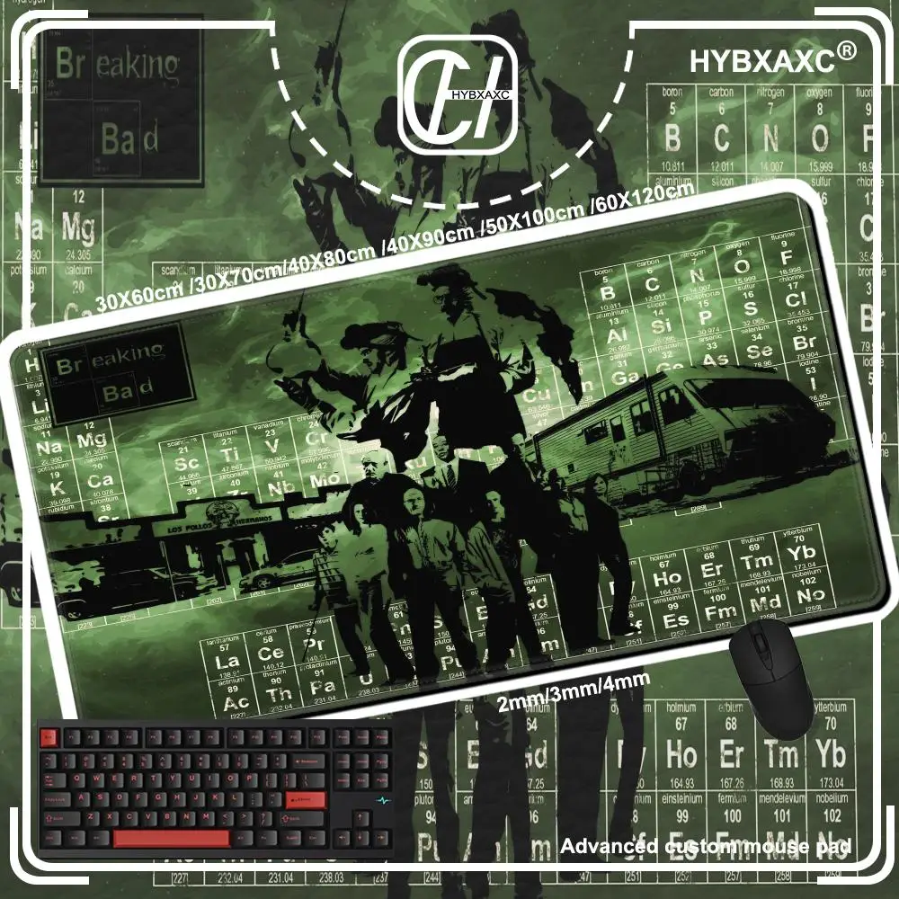 HYBXAXC Table Pads Big Keyboard B-Bad Mouse Pad Gamer Office Pc Gamer Xxs Desk Mat Cheap H-Heisenberg Breaking Deskmat Mousepad