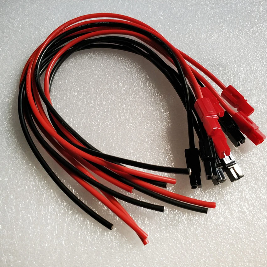 

2pcs 30A For Connector Battery Harness 30cm 14AWG Electric Bike electric forklift Connecting Cable Plug red and black