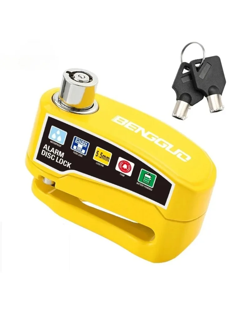 AliExpress NONE Motorcycle Alarm Lock Bike Disc Lock Warning 110DB Security Alloy Anti Theft Lock Waterproof Rotor Padlock Brake Lock