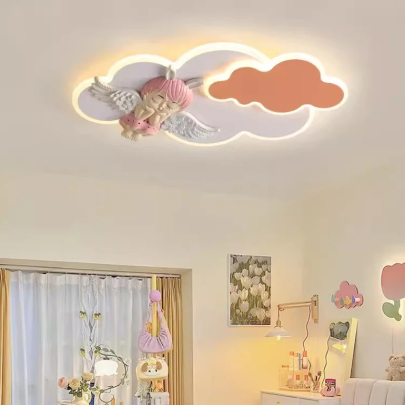 

Children's Room Ceiling Lamps Creative White Cloud Light LED Minimalist Warm Boy Girl Bedroom baby Room Nursery Ceiling Lights