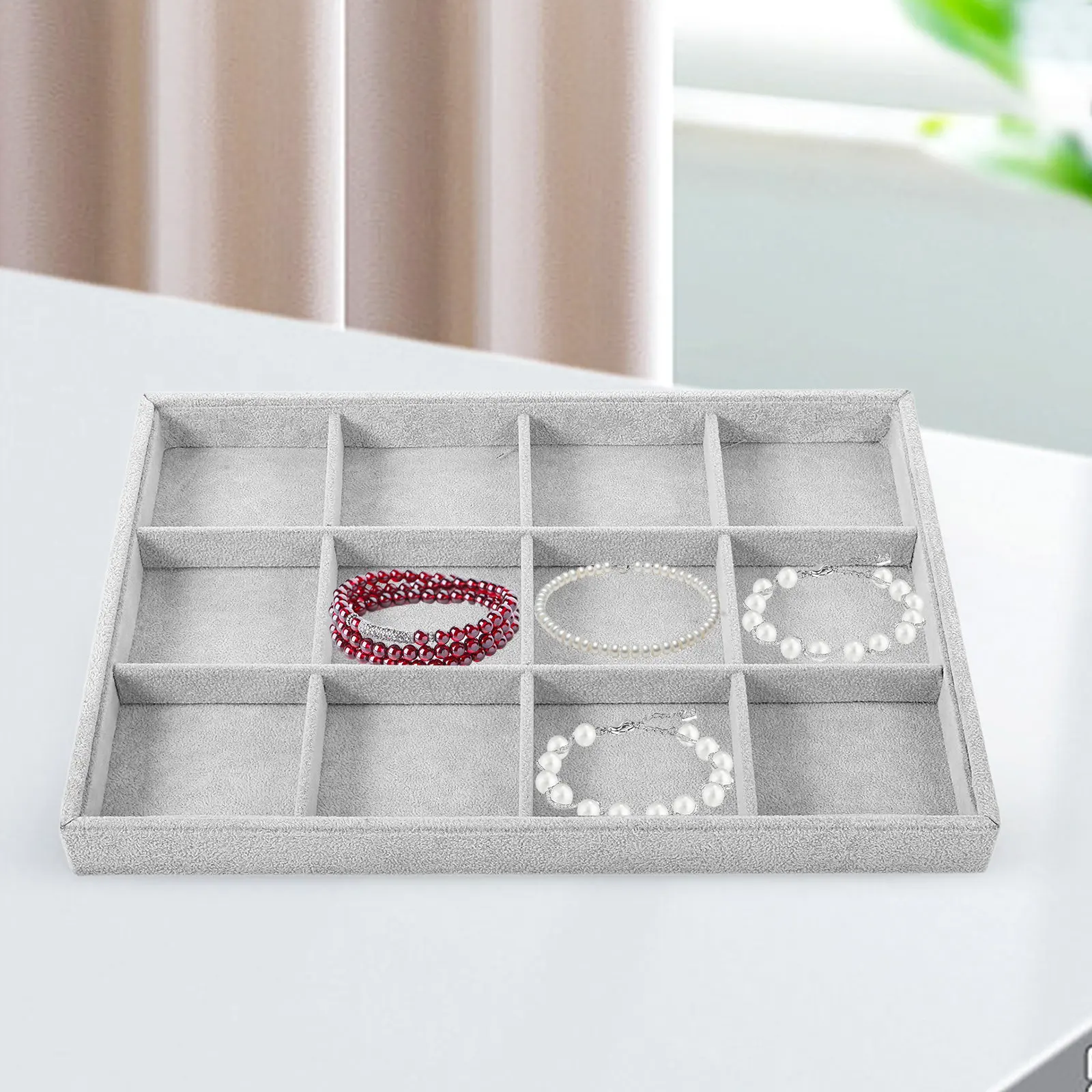 

Stylish Jewelry Tray for Ring Display Earring Organizer Necklace Holder Desktop Storage Case Fashion Home Decoration Travel