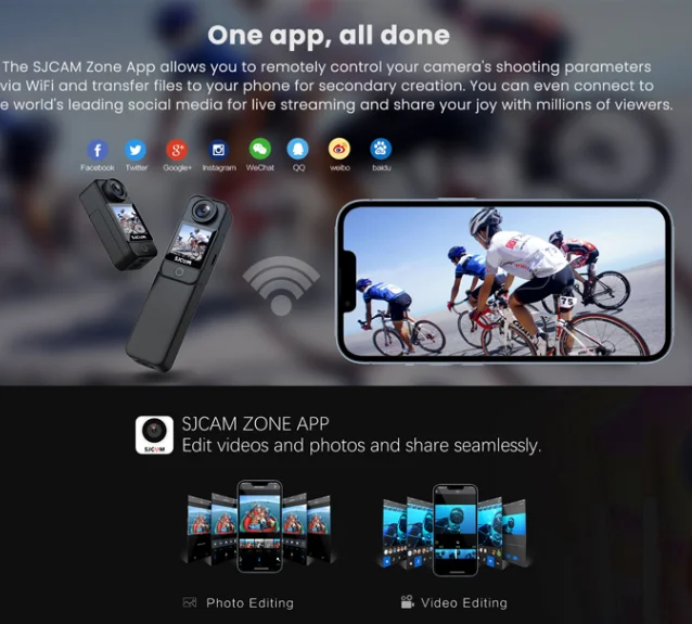 كاميرا STLF Advanced SJCAM Sport Action hd 720p 4K يدوي الحركة المقاوم للماء ببطارية 2800 مللي أمبير في الساعة #6